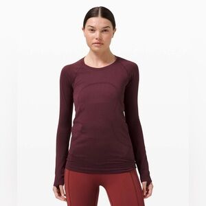 Lululemon Swiftly Tech Long Sleeve 2.0 in Cassis- size 4
